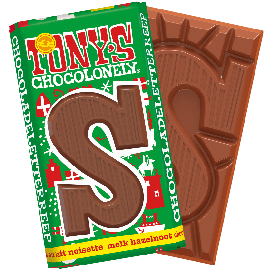 Melkchoco letterrepen S onbedrukt-Melk hazelnoot