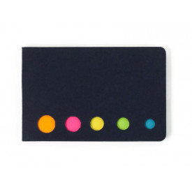 Memoboekje met 5 verschillende kleuren-Zwart-Zonder opdruk