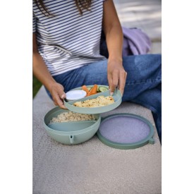 Mepal Basic Bento Lunchbowl Vita 1,5L - kunststof - schroefdeksel - lekdicht