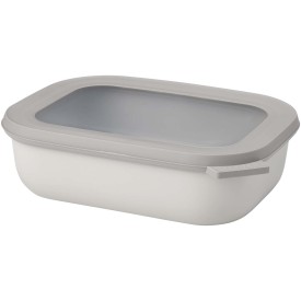 Mepal Cirqula 1000 ml rechthoekige schaal met meerdere compartimenten-Wit
