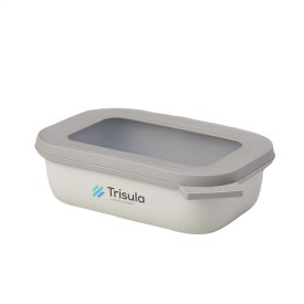 Mepal Cirqula multi lunchbox 500ml - kunststof - luchtdicht - transparant venster-Wit