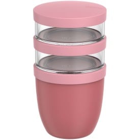 Mepal Ellipse 3 delige 500 ml + 2 x 200 ml geïsoleerde lunchpot-Roze