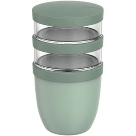 Mepal Ellipse 3 delige 500 ml + 2 x 200 ml geïsoleerde lunchpot-Saliegroen