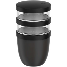 Mepal Ellipse 3 delige 500 ml + 2 x 200 ml geïsoleerde lunchpot-Zwart