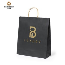 Mepus papieren tas 100 g/m² - A3 - zwart - gedraaid koord