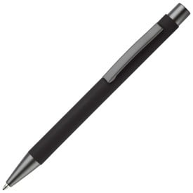 New York balpen - metaal - blauwe inkt - rubberised soft touch afwerking