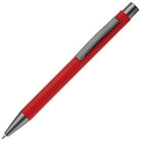 New York balpen - metaal - blauwe inkt - rubberised soft touch afwerking
