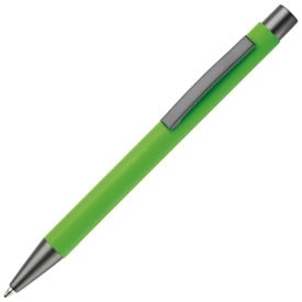 New York balpen - metaal - blauwe inkt - rubberised soft touch afwerking