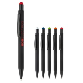 New York stylus balpen - metaal - blauwe inkt - gekleurde stylus