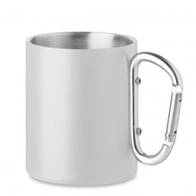 Metalen mok dubbelwandig 300ml-Wit