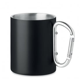 Metalen mok dubbelwandig 300ml-Zwart