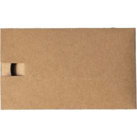 Brigitte rechthoek sleutelhanger - metaal - 4.3 cm - bamboe detail