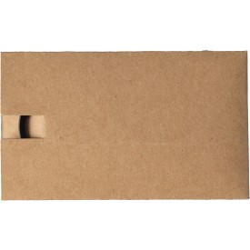 Brigitte rechthoek sleutelhanger - metaal - 4.3 cm - bamboe detail