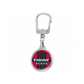 Metalen sleutelhanger-Zilvermat