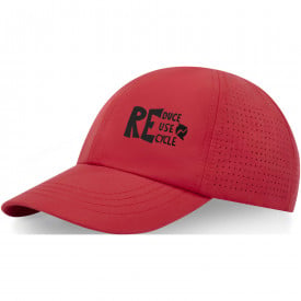 Mica GRS gerecyclede cool fit cap met 6 panelen-Rood