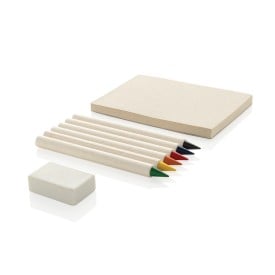 Micki infinity kleurpotloodset - gerecycled papier - 6 potloden - met boekje