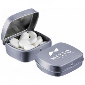 Micro pepermunt scharnierblikje-Zilver