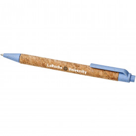 Midar balpen van kurk en tarwestro-Blauw