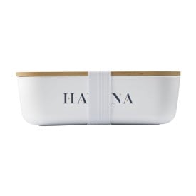 Midori lunchbox - PP - bamboe deksel - sluitelastiek