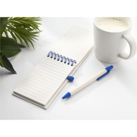 Smart schrijfblok - A6 - gerecyclede melkpakken - 70 vellen - gelinieerd - wire-o binding - inclusief balpen