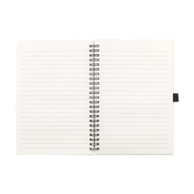 Notitieboek - A5 - gereyclede melkpakken - 70 vellen - gelinieerd - wire-o-binding - penlus