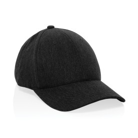 Milo AWARE™ recycled heather 6 paneel cap 200gr-Zwart