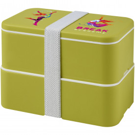 MIYO dubbellaagse lunchtrommel-Lime, lime, wit