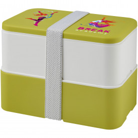MIYO dubbellaagse lunchtrommel-Lime, wit, wit