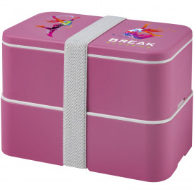 MIYO dubbellaagse lunchtrommel-Magenta, magenta, wit