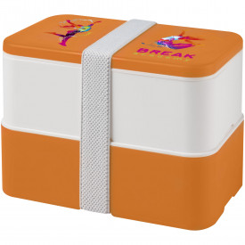 MIYO dubbellaagse lunchtrommel-Oranje, wit, wit