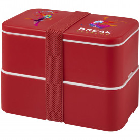 MIYO dubbellaagse lunchtrommel-Rood, rood, rood