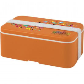 MIYO enkellaagse lunchtrommel -Oranje, wit