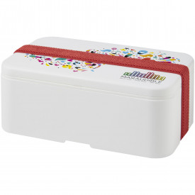 MIYO enkellaagse lunchtrommel -Wit, rood