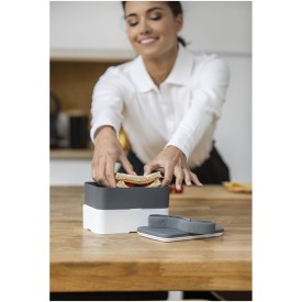 MIYO lunchtrommel 700ml - kunststof - dubbellaags - elastische band