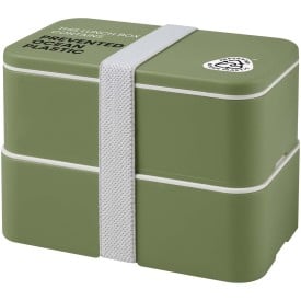 MIYO POP dubbellaagse lunchtrommel van 700+700 ml-Gemêleerd groen