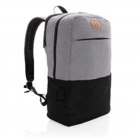 Modern 15.6" USB & RFID laptop rugzak PVC vrij-Zwart
