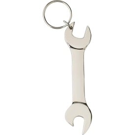 Moersleutel sleutelhanger - metaal - 9.5 cm - met flesopener