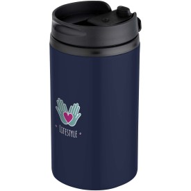 Mojave geïsoleerde beker - 300 ml - RCS-gecertificeerd gerecycled RVS - met schroefdop en flip-top opening-Marineblauw