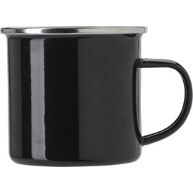 Mok 350ml - metaal - met RVS rand