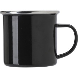 Mok 350ml - metaal - met RVS rand