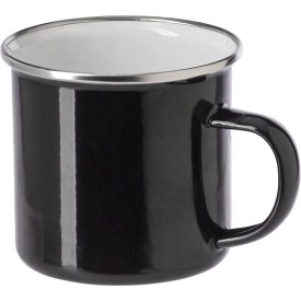 Mok 350ml - metaal - met RVS rand