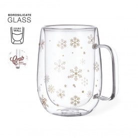 Doglex mok 400ml - borosilicaatglas - dubbelwandig - geschenkverpakking