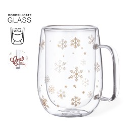 Doglex mok 400ml - borosilicaatglas - dubbelwandig - geschenkverpakking