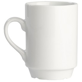 Luxemburg mok 160ml - porselein - stapelbaar - wit