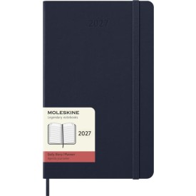 12M dagelijkse planner met harde kaft-Saffier blauw