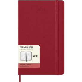 12M dagelijkse planner met harde kaft-Scarlet rood