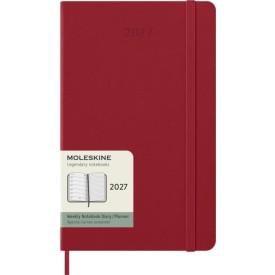 12M wekelijkse planner met harde kaft-Scarlet rood
