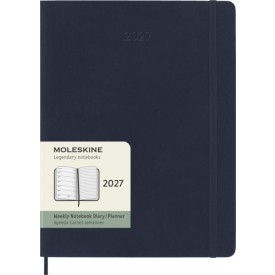 12M wekelijkse planner met zachte kaft-Saffier blauw
