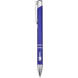 Moneta balpen van gerecycled aluminium (blauwe inkt)-Koningsblauw