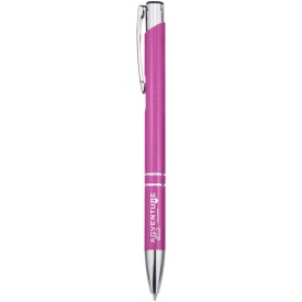Moneta balpen van gerecycled aluminium (blauwe inkt)-Magenta
